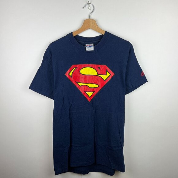 Vintage 1999 Made in USA Superman Logo T-Shirt - Picture 1 of 6